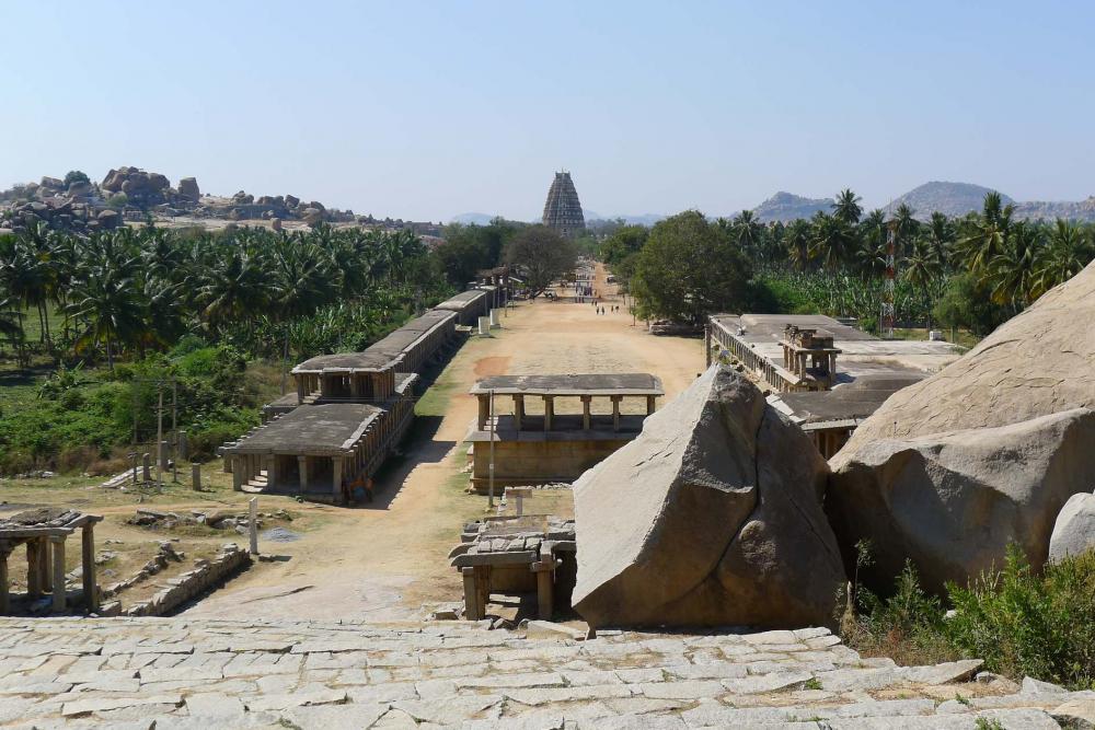 Hampi Bazaar or Virupaksha Bazaar